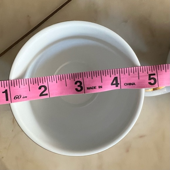 WILLIAMS SONOMA Brasserie JAPAN Gold Band PORCELAIN Tea Coffee Cups SET of 2 - Picture 7 of 16